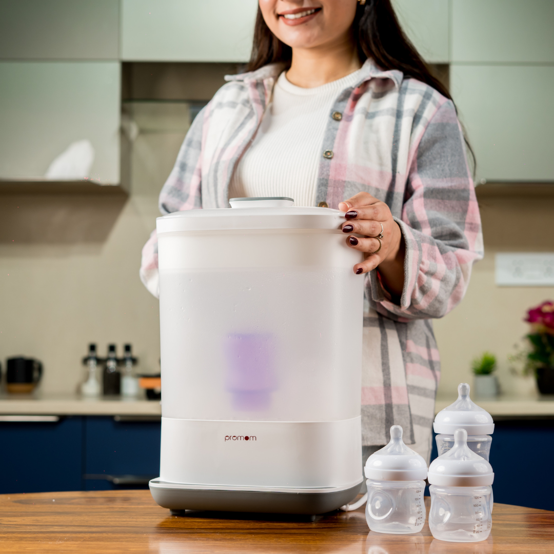 Promom Sterilizer – The Ultimate 6-in-1 Baby Bottle Sterilizer with Smart Drying